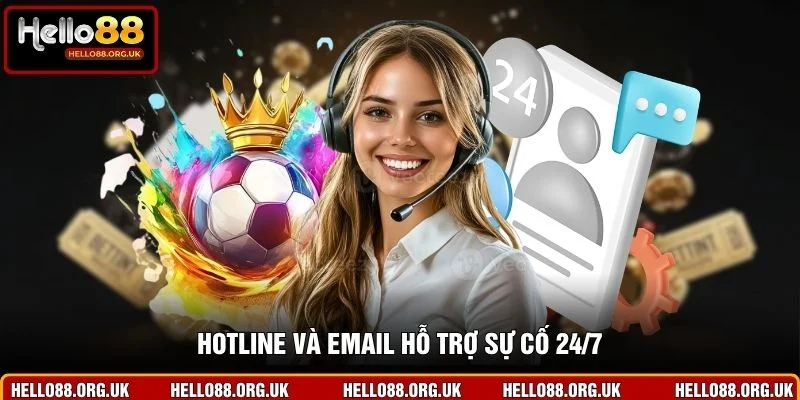 Hotline và Email hỗ trợ sự cố 24/7