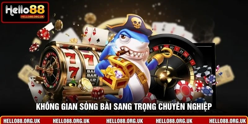 Không gian sòng bài sang trọng chuyên nghiệp